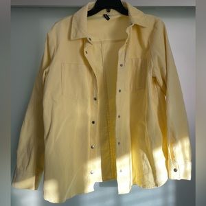 Yellow Corduroy long sleeve button up